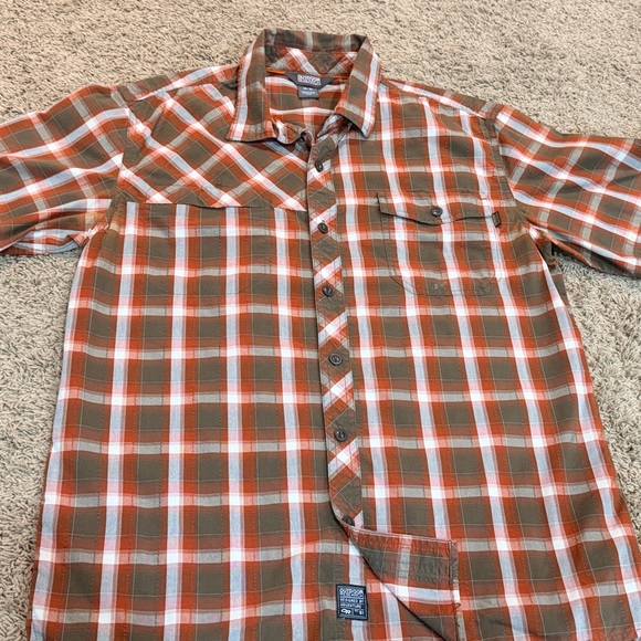 Outdoor Research Shirt Medium Brown Plaid Short Sleeve - Picture 2 of 6